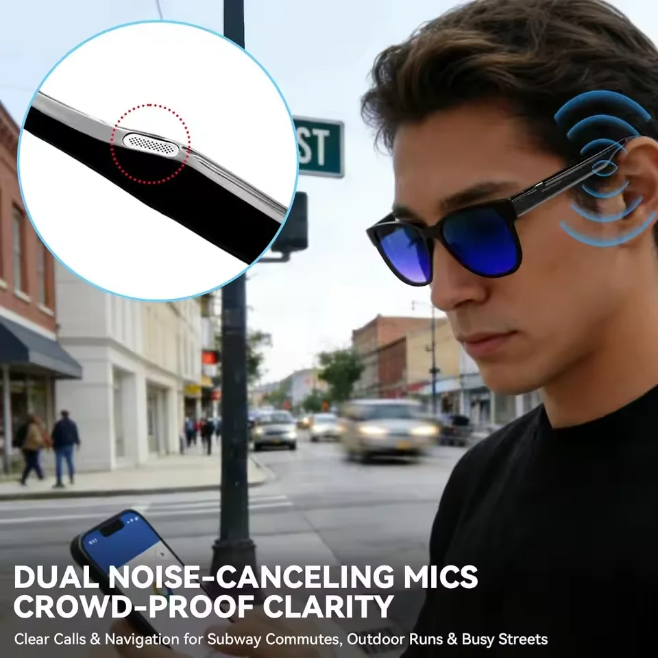 2026 New Touch Color Change Smart Glasses AI Translation Voice Wake-Up Dual Mic Noise Reduction Bluetooth Music IP65 Waterproof image 4