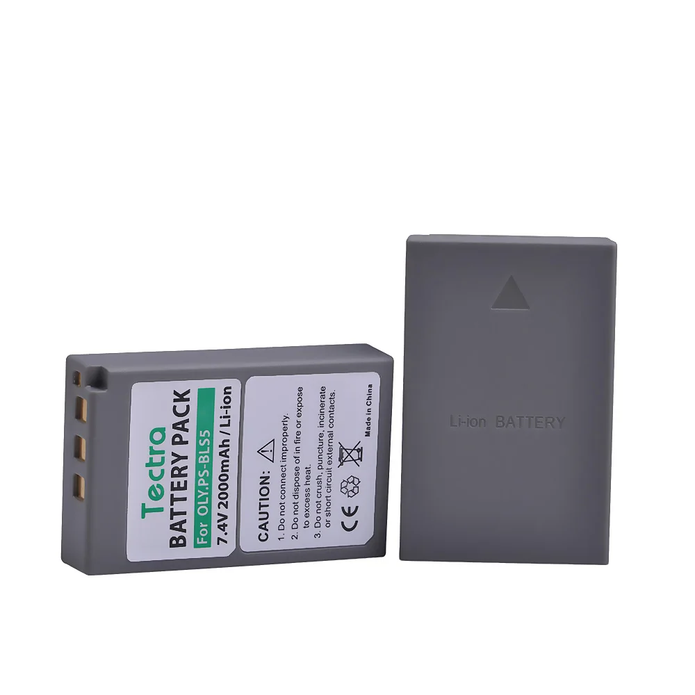 2000mAh BLS-5 BLS-50 PS-BLS5 Battery OR Charger for Olympus OM-D E-M10, Pen E-PL2, E-PL5, E-PL6, E-PL7, E-PM2, Stylus 1 Camera