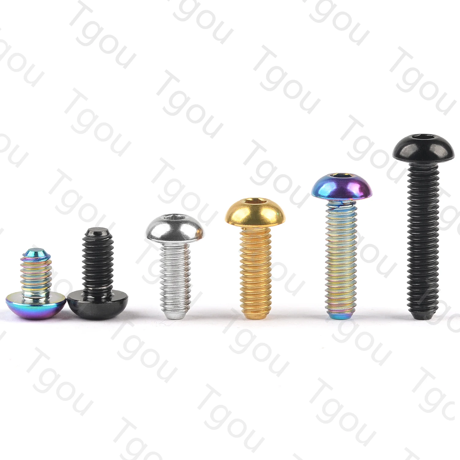 Tgou-tornillos de cabeza de llave Allen para bicicletas, M4x6 perno de titanio/8/10/12/15/20mm, 1 unidad