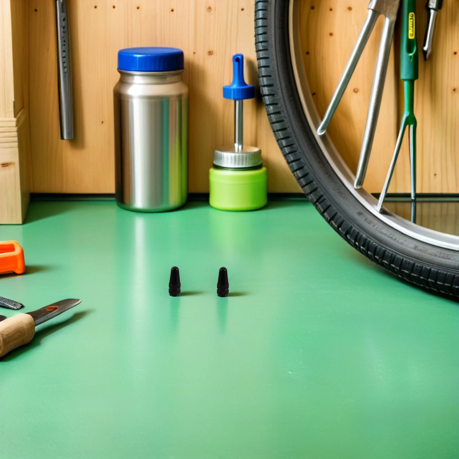 

50pcs French Valve Caps 0.67"X0.22" Metal Tire Valve Stem Covers Waterproof Dustproof For Road Mountain Electric Bikes Cycling