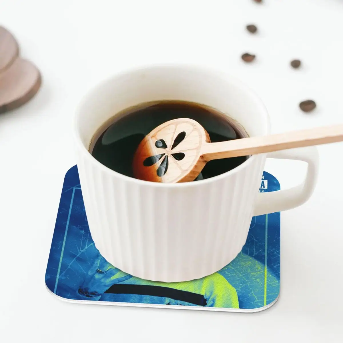 Funny Trueno Hip Hop Rapper Coasters Coffee Mats Mug Cup Placemats Tableware Pads for Home Kitchen Dining Bar