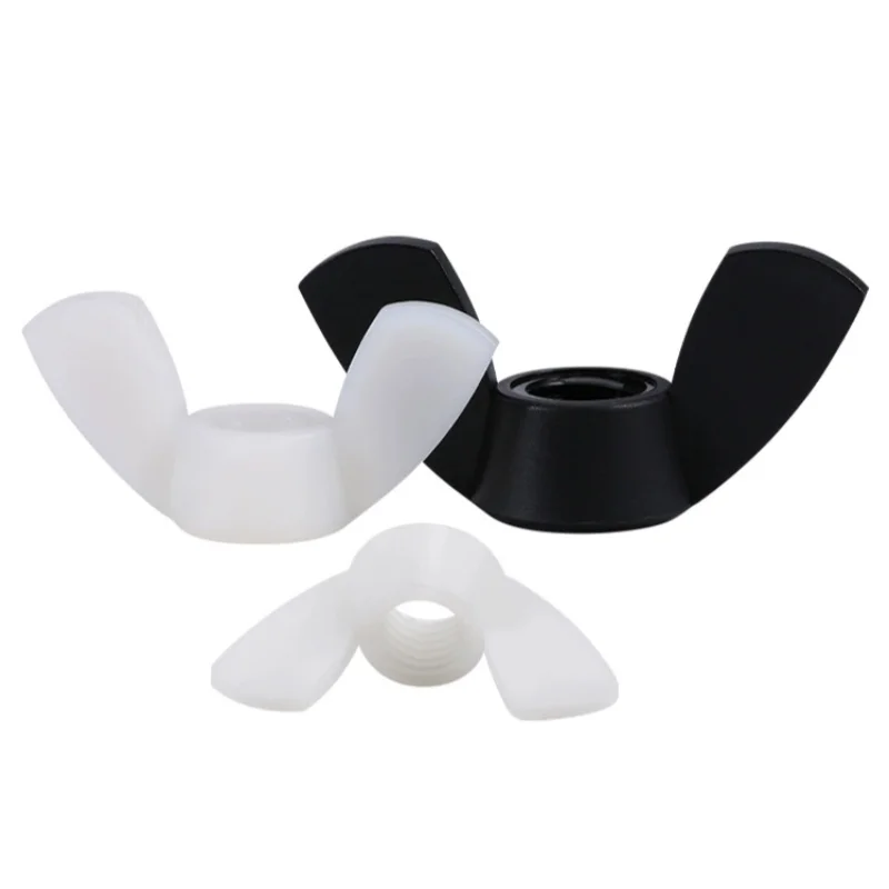 M3 M4 M5 M6 M8 M10 M12 Schwarz/Weiß/Rot/Gelb/Blau Nylon Flügelmutter Flügelmutter Kunststoff Flügelmuttern