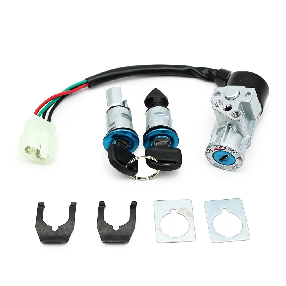 Motorcycle Ignition Switch Fuel Tank Lock Seat lock Key Set For Honda CH80 Elite 1985-2003 2004 2005 2006 2007 35010-GV4-901