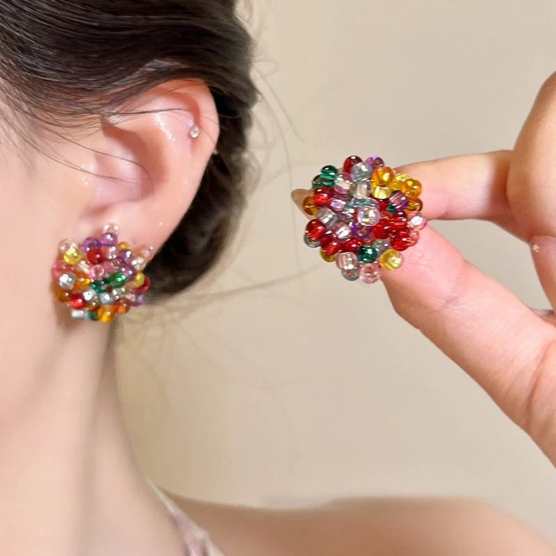 Sommerliche Dopamin-farbige Perlenohrringe für Damen 2026 – Neuer High-End Goldfarben-Schmuck, Trendige und Außergewöhnliche Ohraccessoires – Detail 10