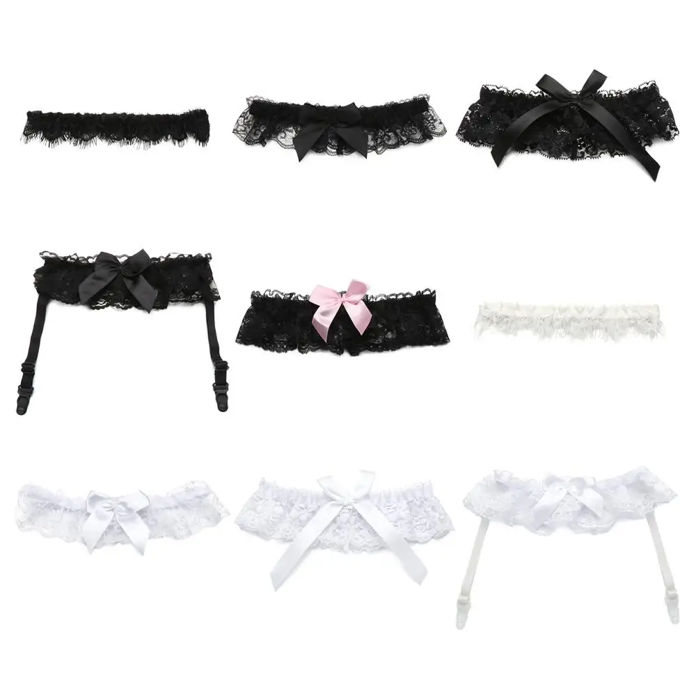 Sexy Mode Lingerie Bruiloft Kousenband Riem Bruid Cosplay Party Accessoires Strik Kant Elastische Beenring