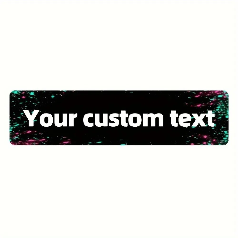 [CIFbuy][2D Flat]Custom Black Colorful Splatter Aluminum Sign,Personalized Text Wall Decor(Only For Decoration)