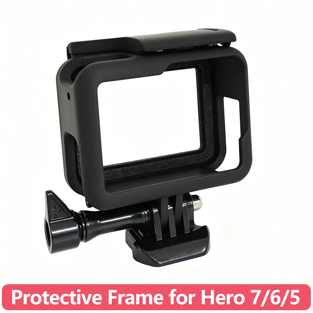 Carcasa Protectora de Plástico Rígido para GoPro Hero 5 6 7 Black, Funda Protectora a Prueba de Golpes para Cámara de Acción con Soporte de Liberación Rápida