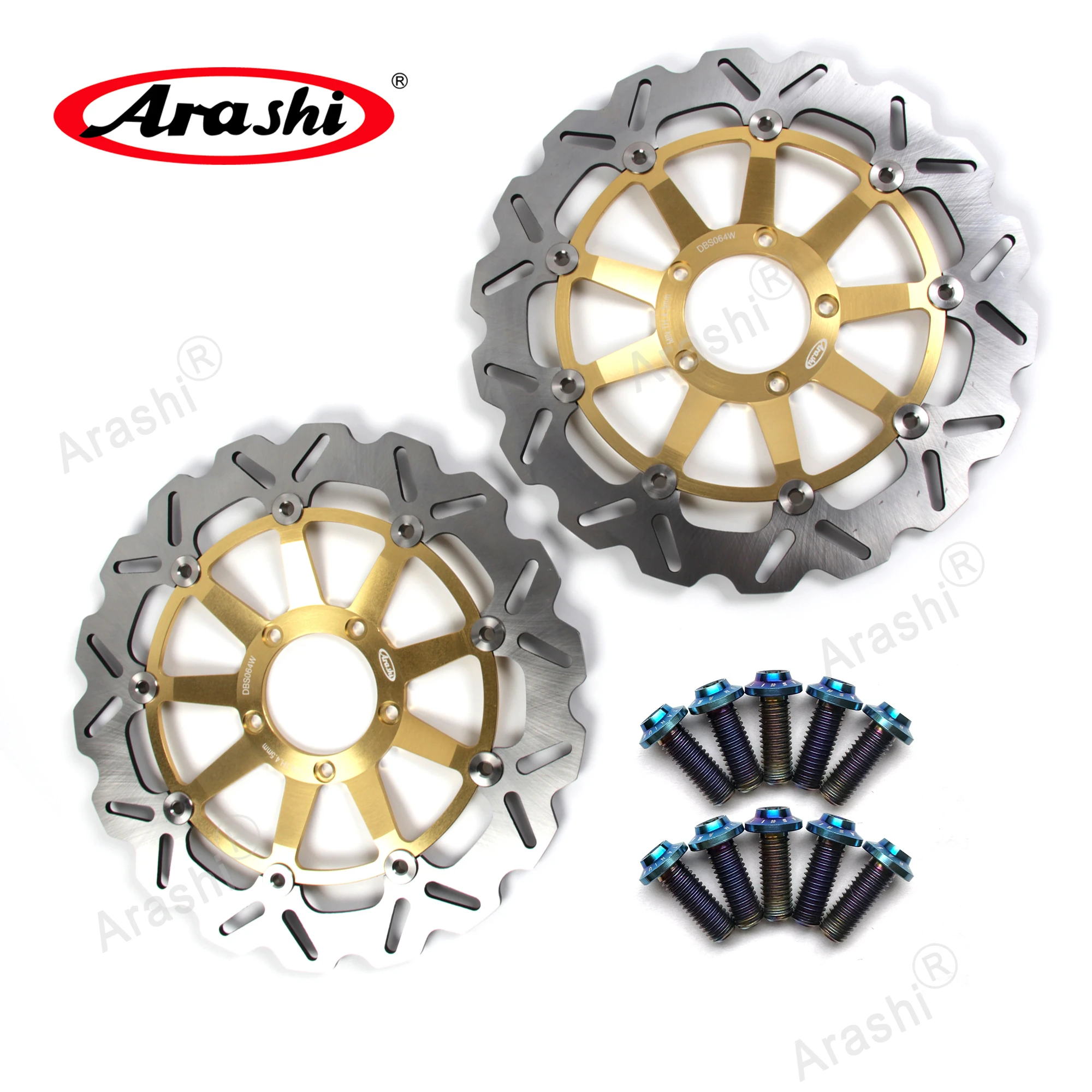 

For Ducati 749 / 999R / 999S 2002-2007 848 2008 2009 2010 Arashi 320mm CNC Floating Front Rotor Disk Brake Disc+Bolt Screw