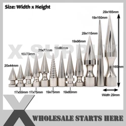 HUGE Giant Metal Screw Back Tree Cone Spike Studs For Leather Craft,Choker,Hats,Cars,Dog Collar