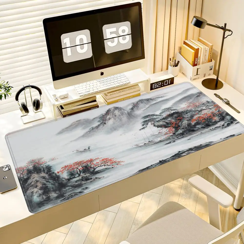 

HYBXAXC Chinese Style Ink Painting Mouse Pad Gaming Computer New Home Mousepad XXL Playmat Computer Desktop Mouse Pad Mouse Mat