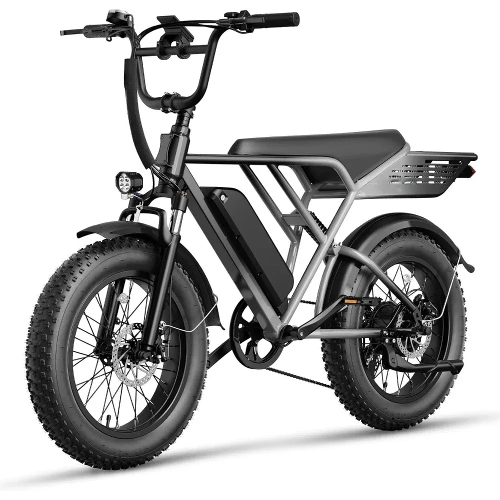 Bici elettrica, Ebike Full Suspension, 20 "Fat Tire All-Terrain E-Bike con batteria rimovibile 48V 13Ah ciclomotore bicicletta elettrica