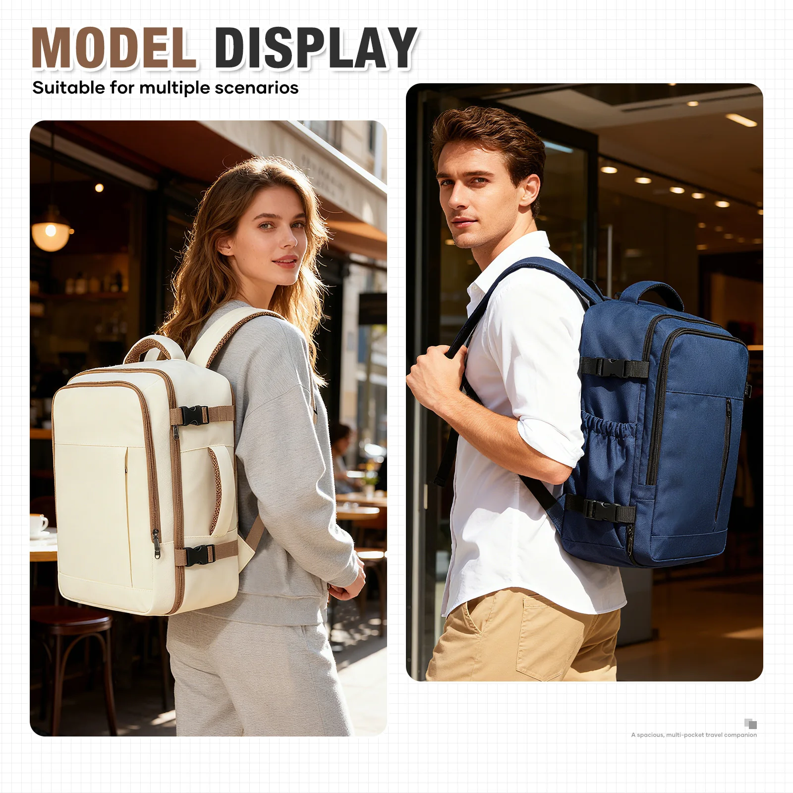 جديد WizAir Ryanair 40x30x20 حقيبة السفر اليد الأمتعة المقصورة حقيبة مسافة قصيرة الأعمال 15.6 ''الكمبيوتر المحمول على ظهره للرجال والنساء