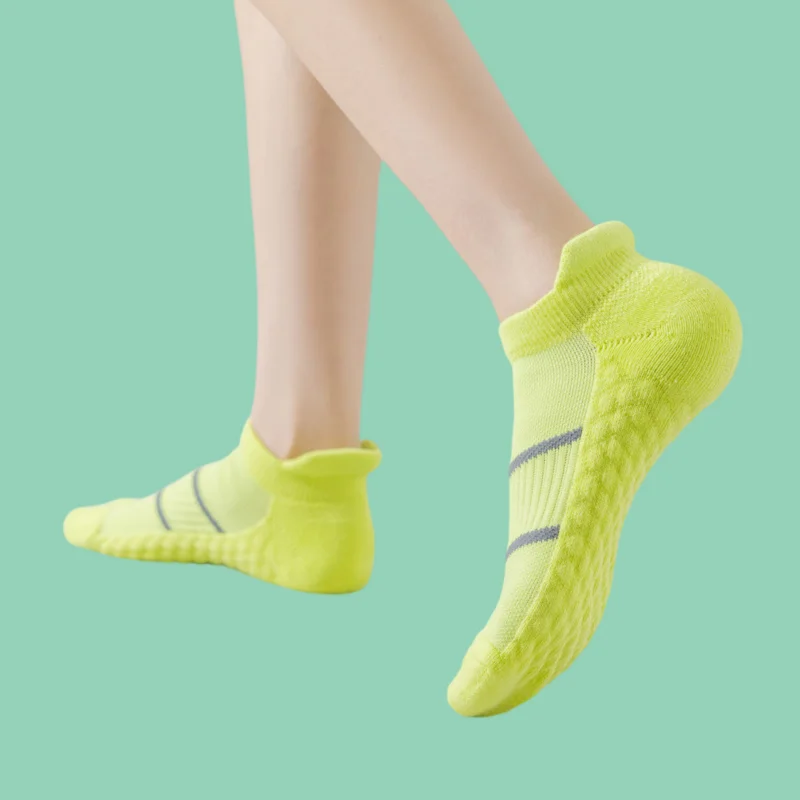 5/10 Pairs High Quality Summer Mesh Breathable Women's Sports Running Towel Bottom Anti-slip Shock-absorbing Socks Boat Socks