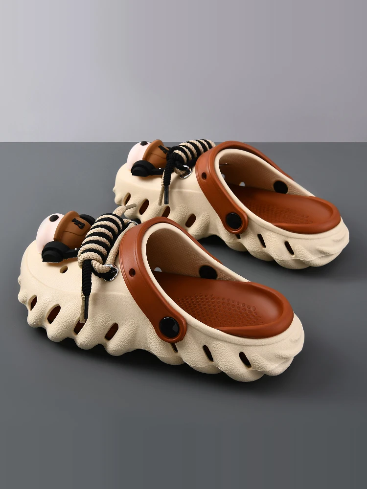 

Мужские повседневные тапочки Clog oes на весну и лето, пляжные сандалии для вождения, нескользящие мягкие боты, чувствительность к прогулке по грязи