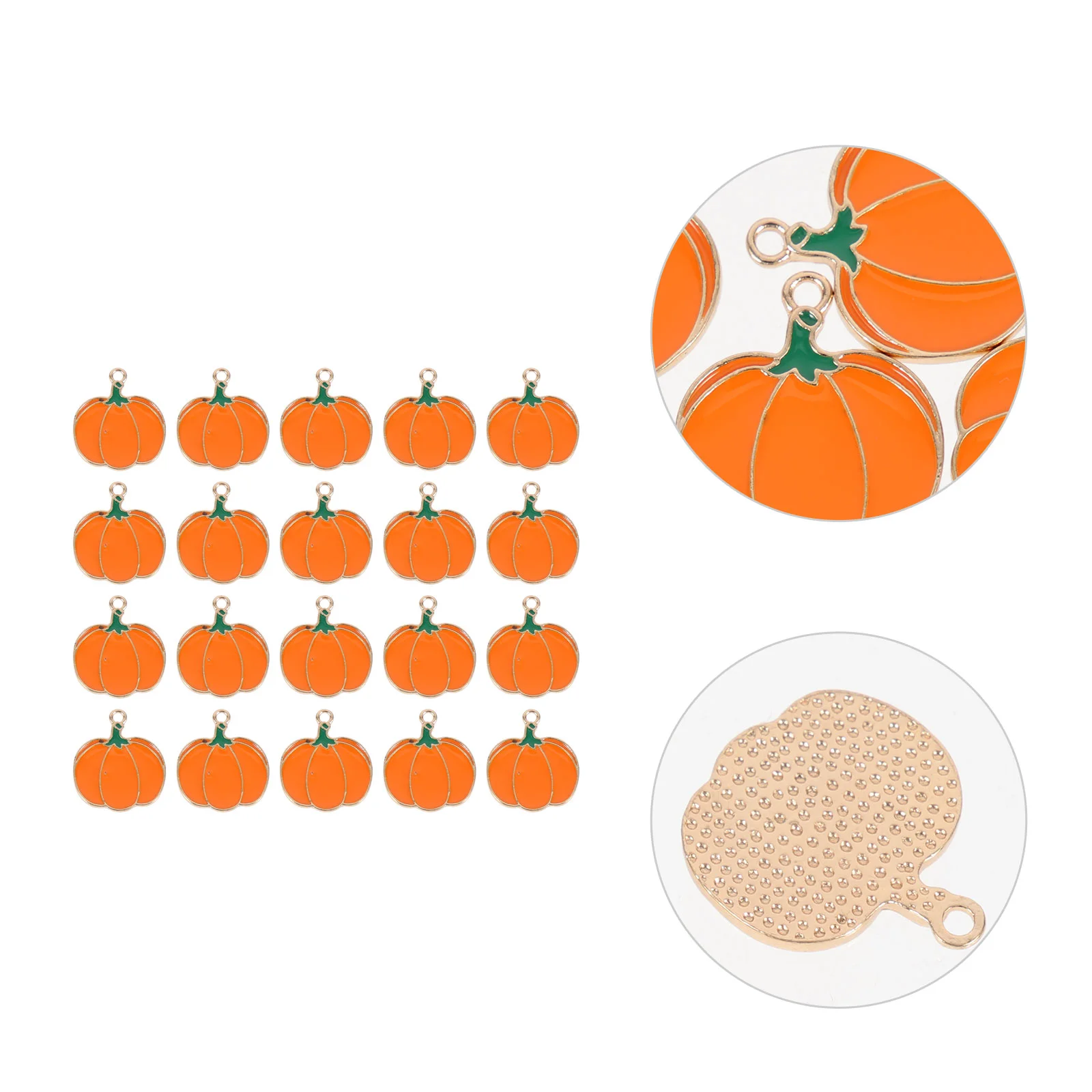 20 Pcs Pumpkin DIY Pendant Stuff for Teens Necklace Charm Alloy Jewelry Earring Charms Halloween Accessories