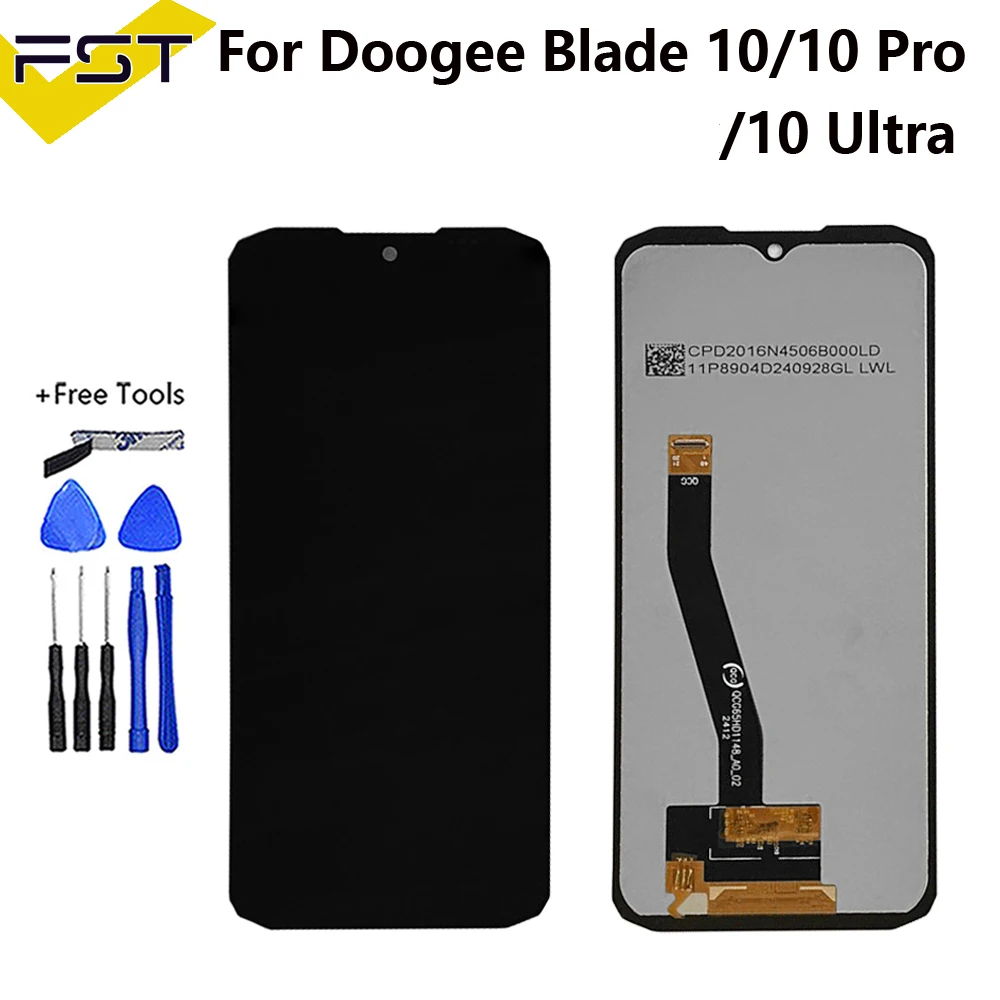 6.56''LCD Touch Screen Digitizer Assembly Replacement,New,100% Original Tested For Doogee Blade 10/10 Pro/10 Ultra