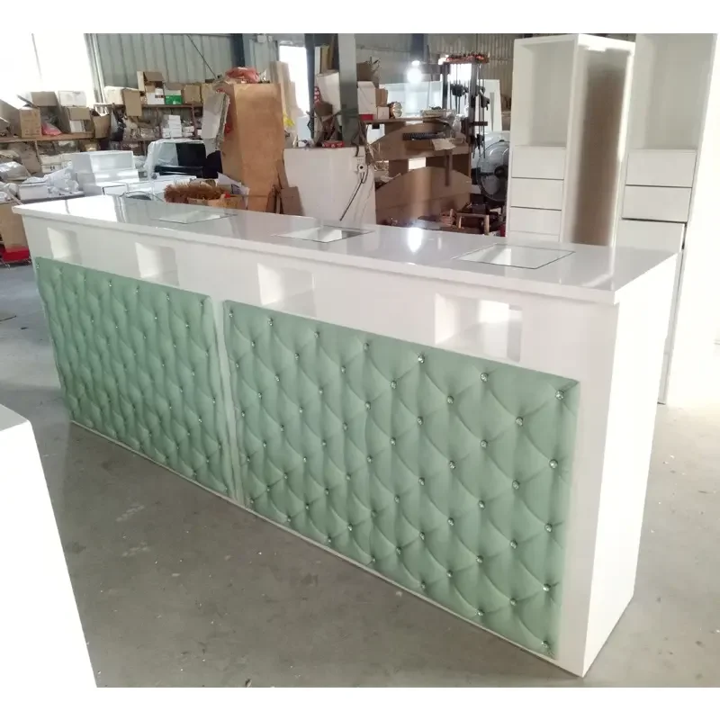 

Hot European Style Nail Table 4 Seats Nail Spa Beauty Salon Beauty Manicure Table Sets Nail Manicure Furniture