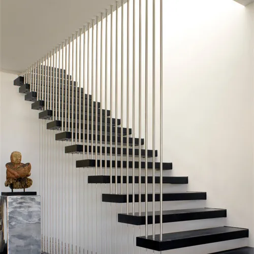Design delle scale galleggianti per scale con ringhiera verticale