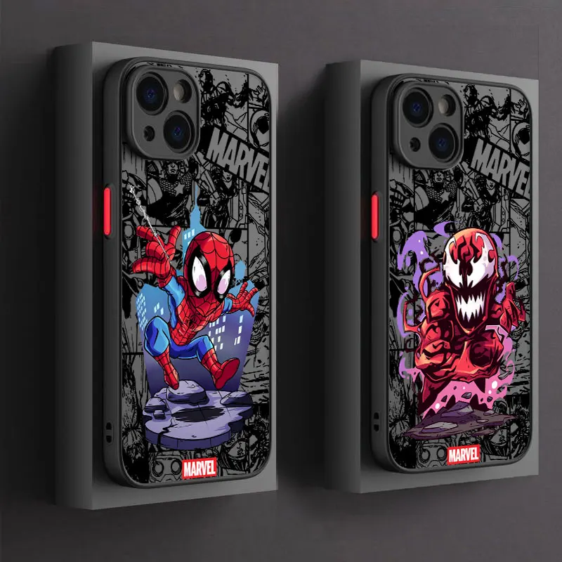 

Marvel Sipiderman Venom Phone Case For iPhone 17 16 15 Pro Max Case 14 13 12 11 Pro Max 16e 17e Air Mini XS XR X 7 8 Plus Cover