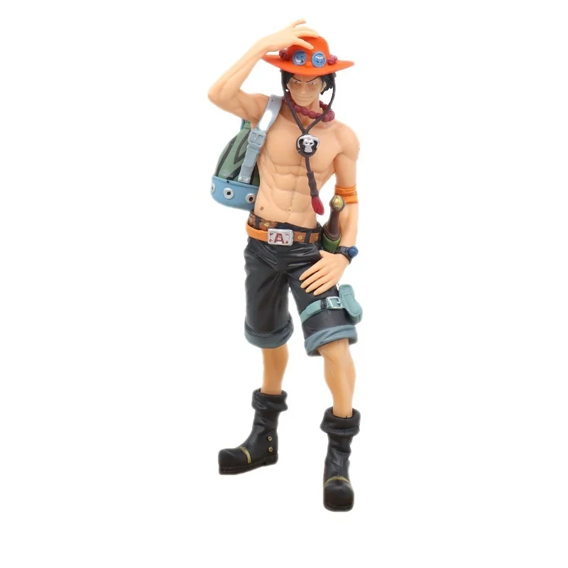 Toy Japanese Anime Peripheral Anime Sea Thief King Handmade 10th Anniversary Special Edition  Ace Standing Style Ornament Model