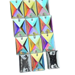 AAAA+ Rectangle Crystal AB sew on Beads flatback resin sew on Rhinestones Sew On stones стразы For DIY Clothes Accessories