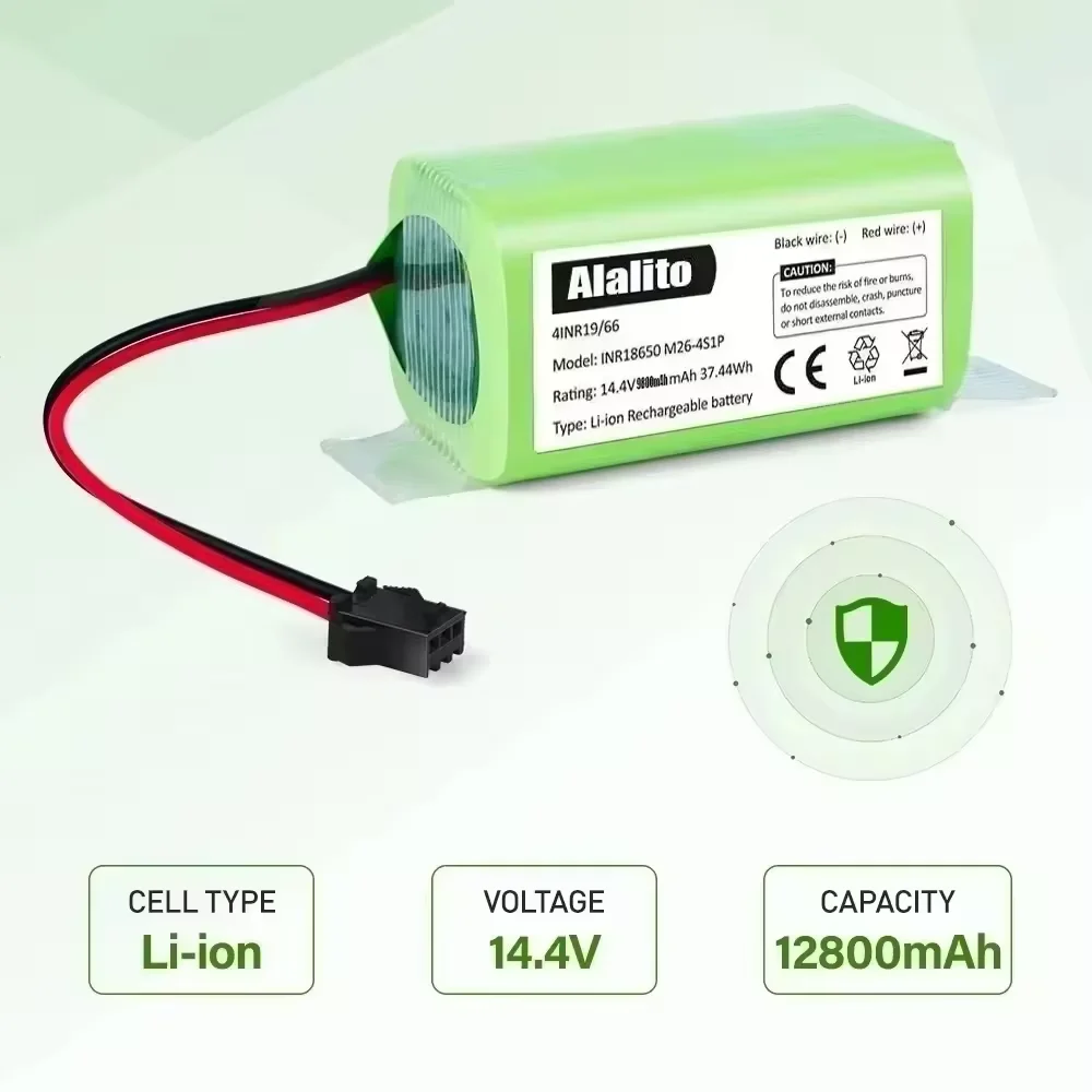 14.4V 6800mAh Replacement Battery for Conga 990 1090 Tesvor X500 Ecovacs Deebot N79 N79S DN622 Eufy RoboVac 11 11S RoboVac 30
