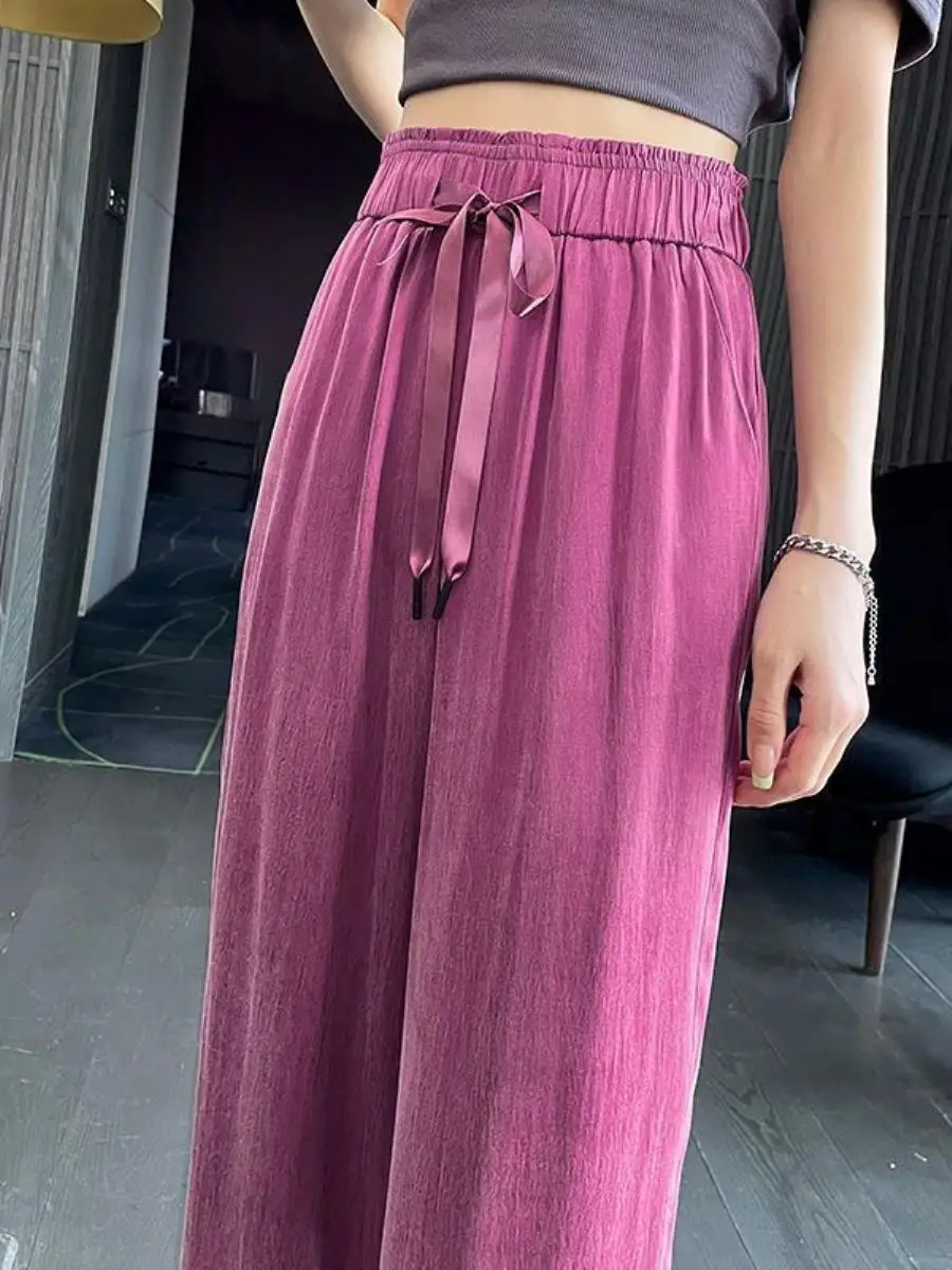 conjunto-feminino-de-duas-pecas-calcas-de-perna-larga-e-cintura-alta-em-cetim-fino-de-seda-gelada-drapeadas-e-soltas-estil
