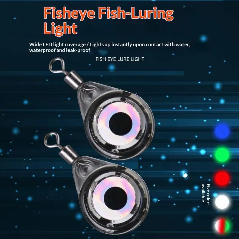 1Pcs Luminous Lure Mini Light LED Deep Drop Underwater Eye Shape Fishing Squid Fishing Bait For Attracting Fish