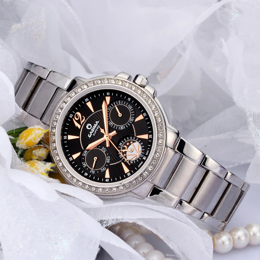 CASIMA Women's Wristwatch, Quartz Movement, Simple Trend  Fashionable, Waterproof, Luminous, Model SP-2902-1007