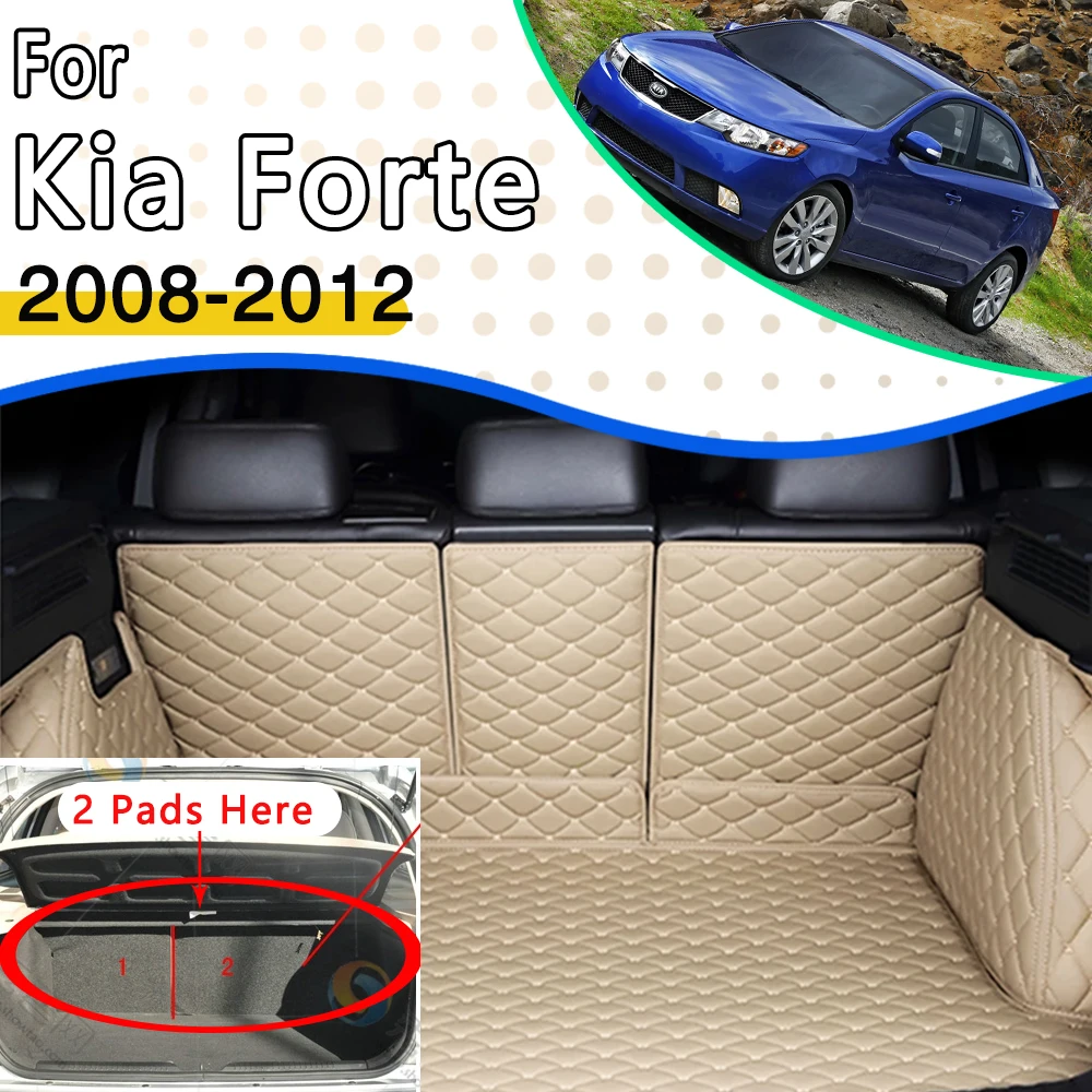 

Car Mats For Kia Forte Cerato Shuma Koup Sedan TD 2008 ~2012 Cubre Maletero Coche Universal Cover Car Trunk Mats Car Accessories