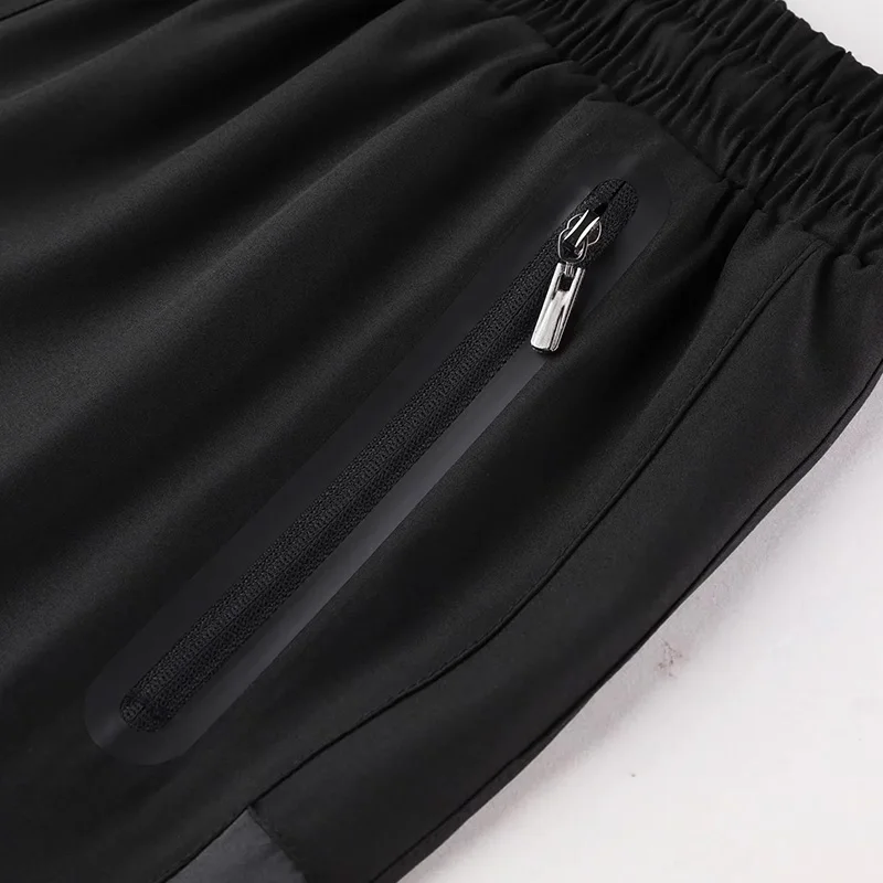 Spring and Summer Men Sports Running Pants Zipper Athletic Football Soccer Training Elasticity Legging Jogging Gym Trousers