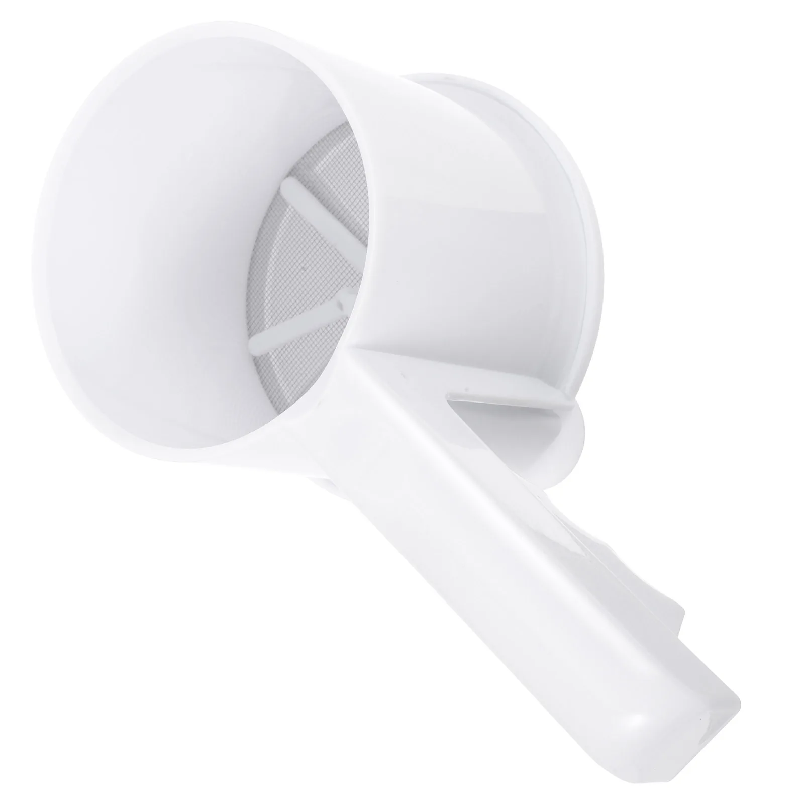

Semi-Automatic Handheld Cup for Stainless Steel Powder Flour Sieve White Easy Clean Light Household Kitchen for Sugar
