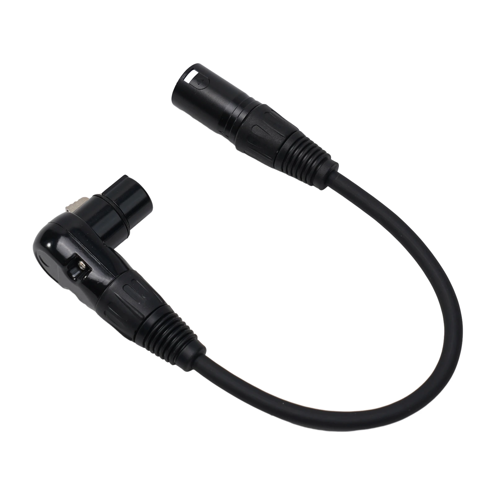 XLR Microphone Extension Cable Adapter 90 Degree Female To Straight Male Connector For Speaker Studio