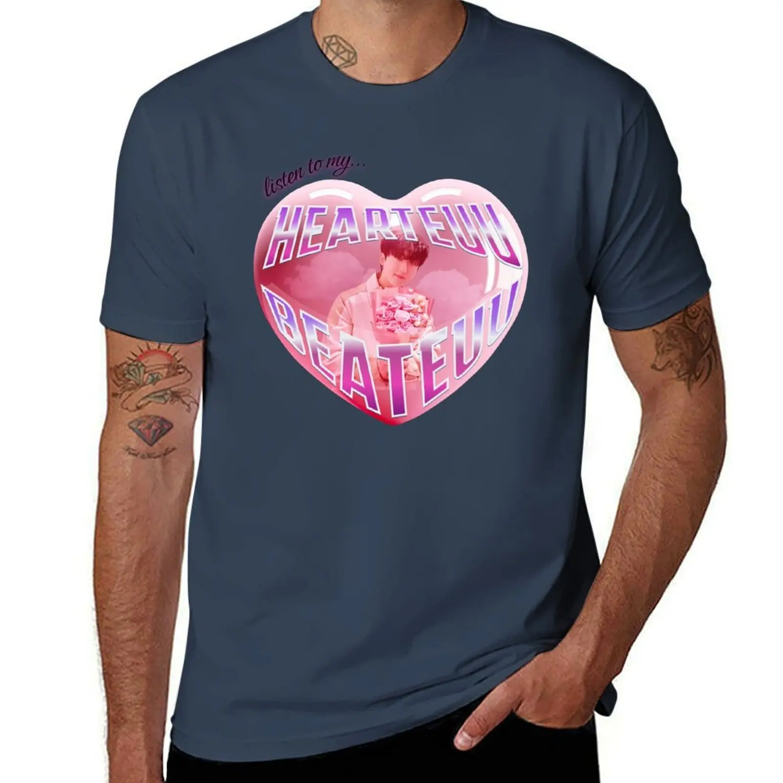 

Changbin Hearteuu Beateuu T-Shirt Quick Dry Sports Short Sleeve Tee