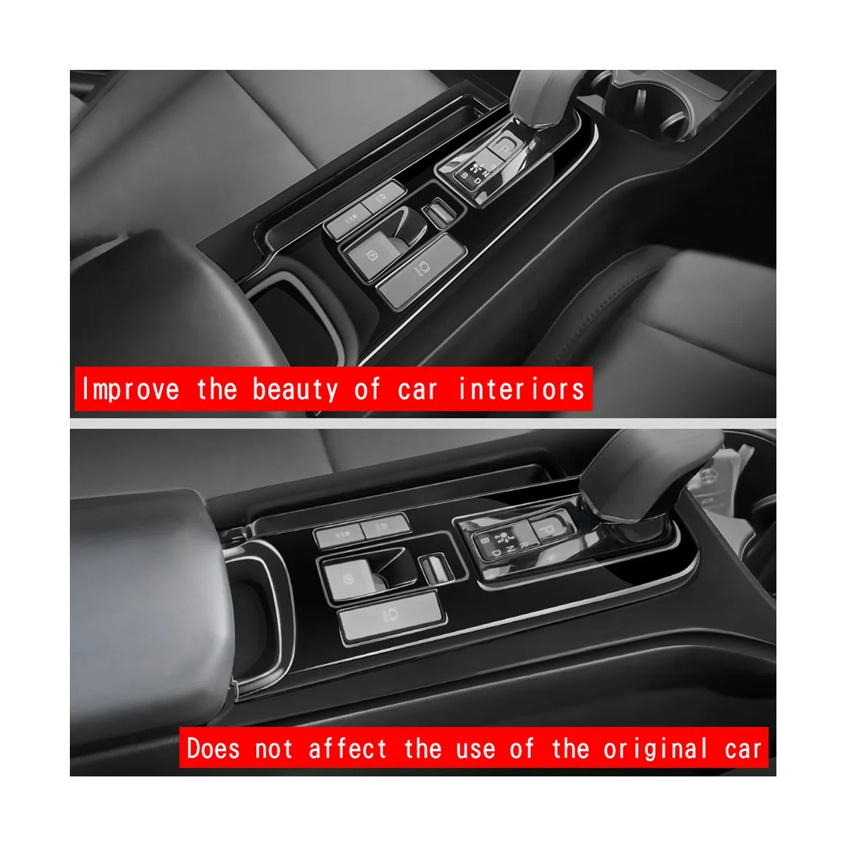 

Firmly Car Carbon Fiber Style Central Control Gear Shift Panel Decal Interior Modification for Toyota Prius 60 Series 2022-2023