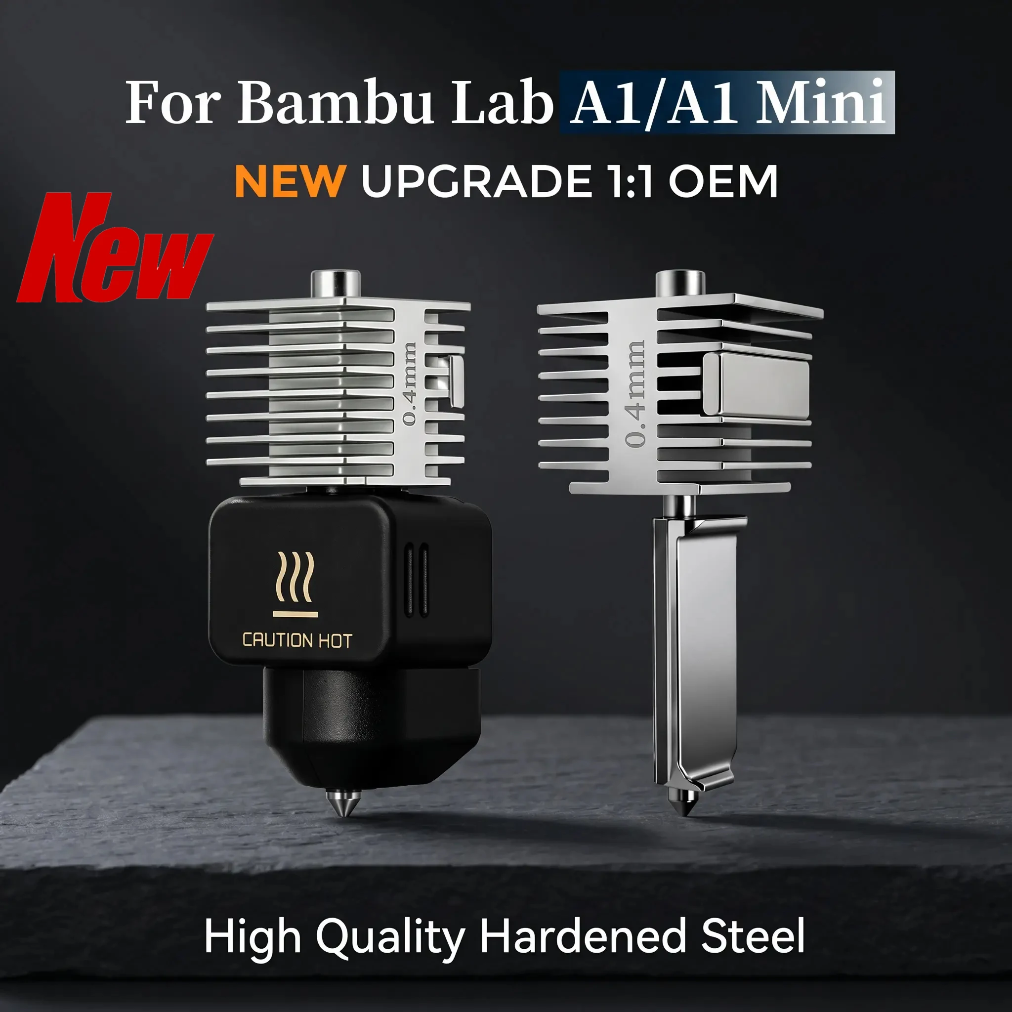

New Upgrade Hotend for Bambu Lab A1/ A1 Mini Stainless Steel Integrated High-Precision A1 Nozzle Same as Original Quality Hotend