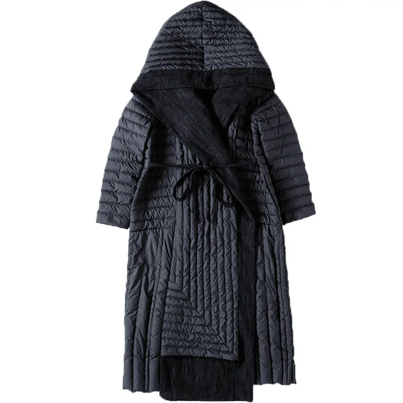 Luxury Brand High Quality Women's Winter Warm Mid-Length Down Jacket Over-the-Knee Trendy Down Coat Puffer Jacket Women New