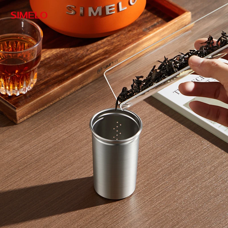 SIMELO 316L Stainless Steel Braised Tea Pot Five Piece Set Gift Box Portable Teapot and Coffee Pot