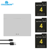 Coolshow For OSMO Action 4 / 3 Battery Charger Sports Camera Accessories 1770mah Batteries for OSMO Action4 Action3