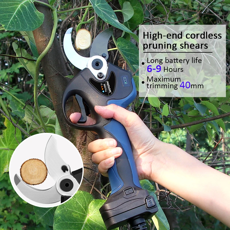 1280W 40mm Brushless Electric Pruner Shear Rechargeable Branches Cutter Landscaping Tool For Makita 21V Battery Hedge Trimmer