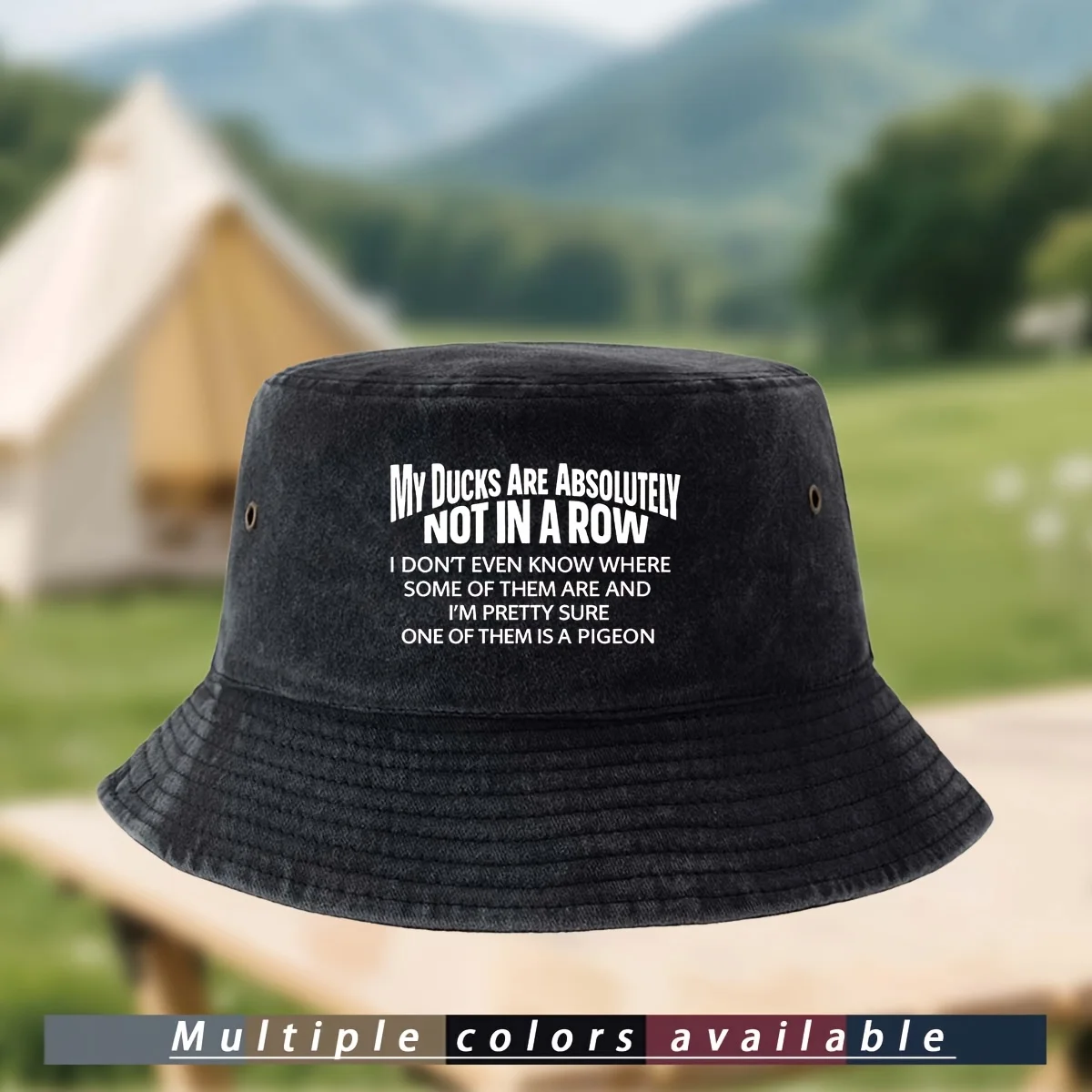 My Ducks Are Absolutely NOT IN A ROW Quote Pattern Printed Fisherman Hat High Quality Bucket Hat Trawler Hat All-Match Fishing H