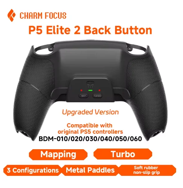 Remap Kit with 2 Metal Rear Buttons, Suitable for PS5 Controller BDM-030/040/050/060, DIY PS5 Controller Module Housing, NEW