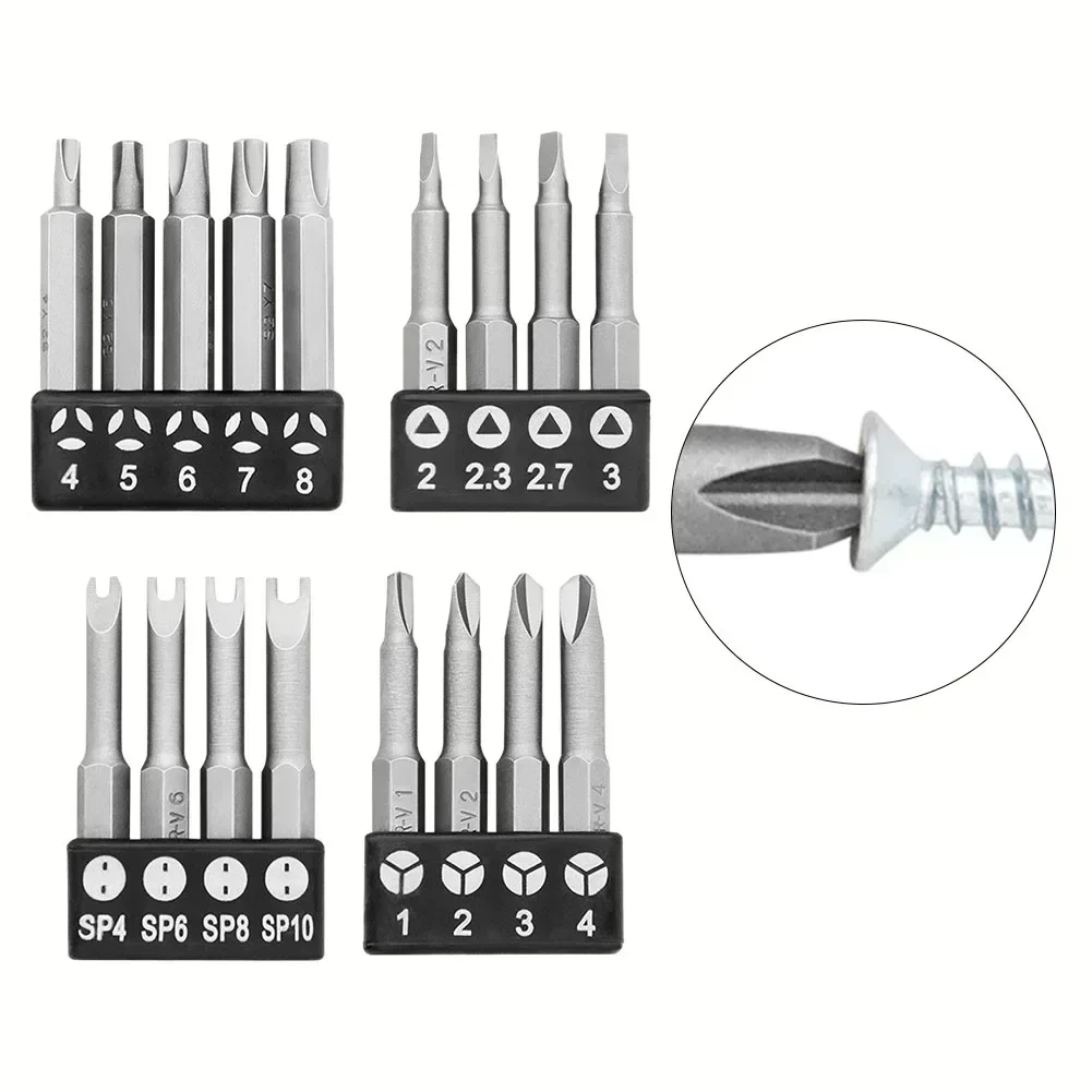 4/5pcs 50mm Length Special-shaped Screwdriver Set U-shaped Y-Type Triangle Inner Cross Screwdriver Bit Hand Tool