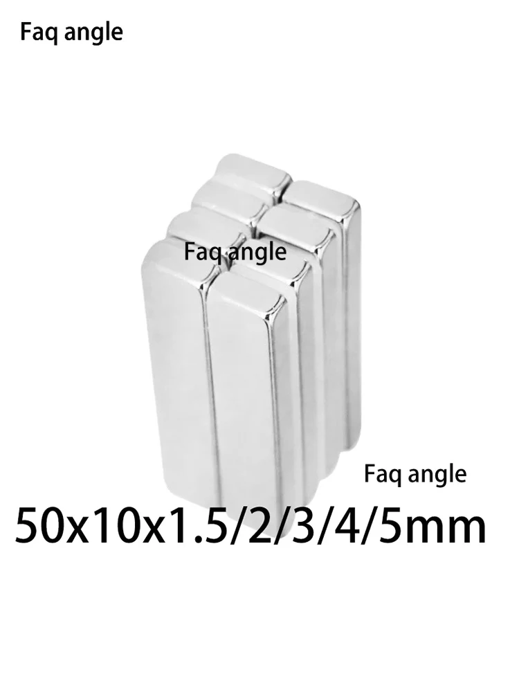 Iman De Neodimio Magnet 50x10x1.5/2/3/4/5mm N52 Strong Square NdFeB Rare Earth Magneet  Neodymium Magnets N42 Powerful Aimants