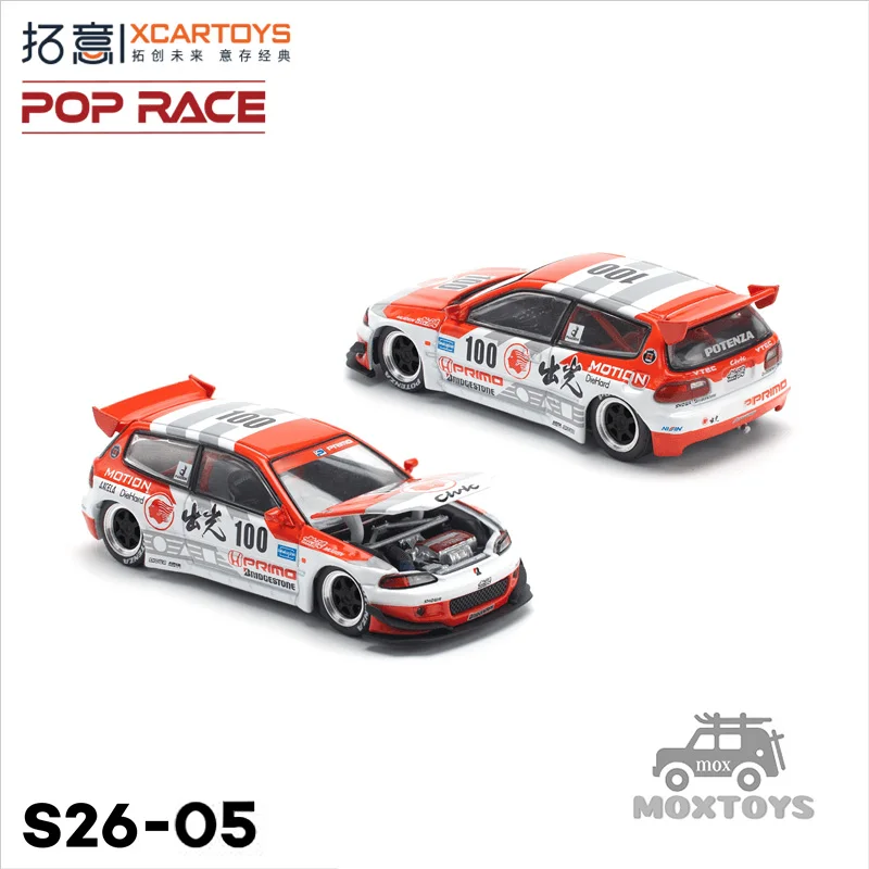 

Xcartoys x POP RACE 1:64 PANDEM Civic EG6 Idemitsu Diecast Model Car