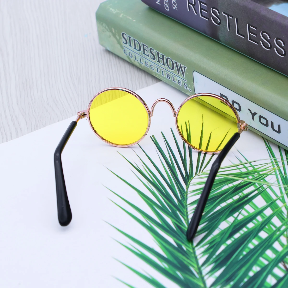 

Pet For Small Dogs Cats, Metal Frame Fashion Eyewear, Cute Animal Shades Photography Props, Dog Sunglasses Small, Cat