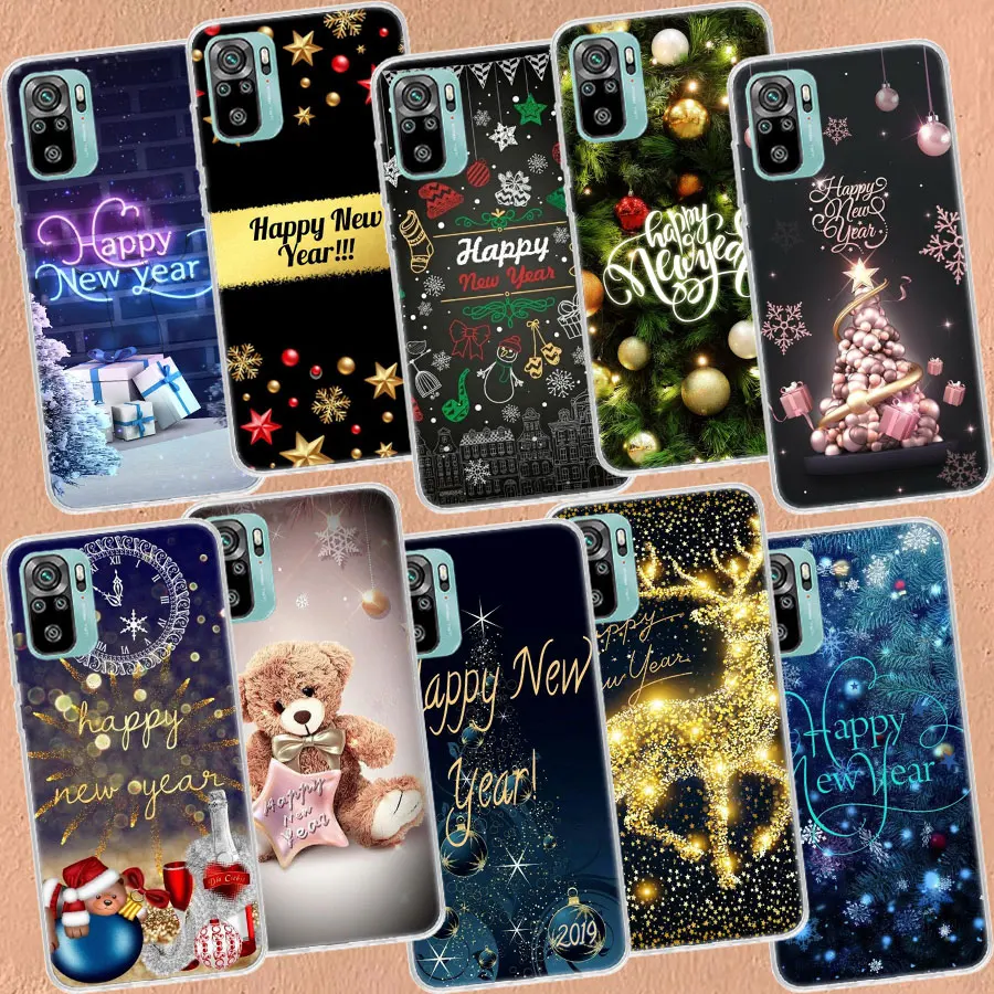 Новогодний чехол для телефона Xiaomi Poco X3 F6 X4 F4 GT M3 M4 M5 M5S X5 X6 Pro 5G F5 F3 F2 F1 Mi Note 10 Lite, силиконовый чехол TP