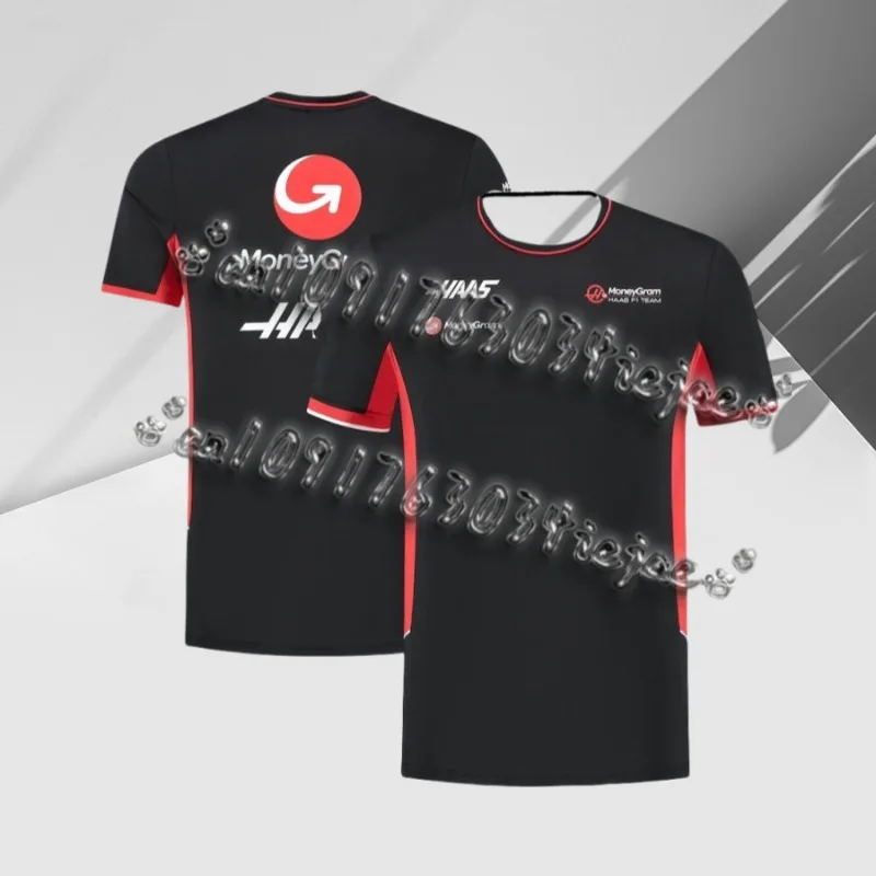 

Haas Black Team Футболка с 3D принтом 2025 Новая мужская и женская спортивная модная футболка Летние повседневные детские футболки с короткими рукавами Топ