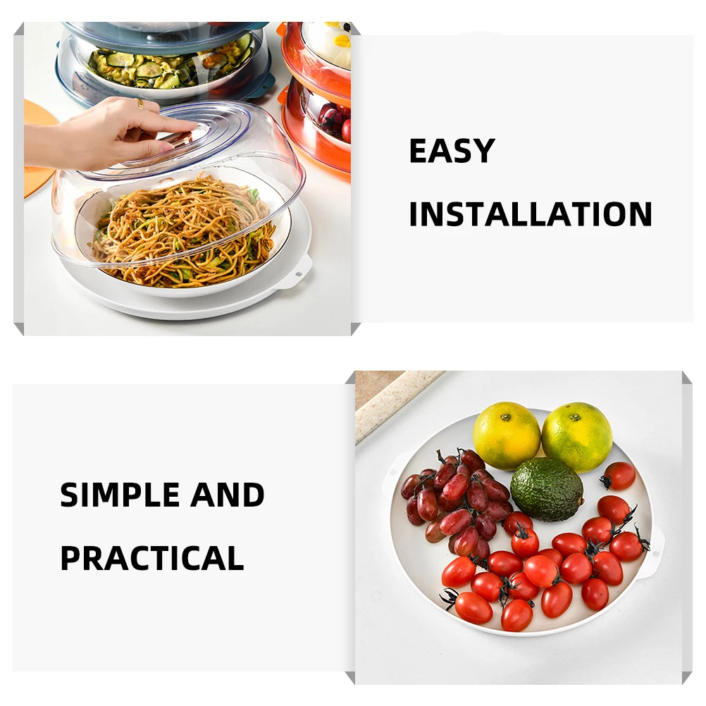 

Dustproof Insect Proof Food Cover For Kitchen Freshness Keeper Tight Sealed Plastic Dish Protective Cover Lightweight Portable