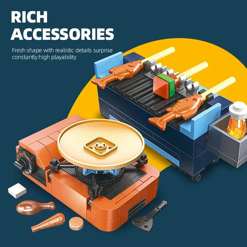 الأجهزة المنزلية الصغيرة الإبداعية لبنات البناء للفتيات ، لعب منزل اللعب ، نموذج الطوب التعليمية ديي ، هدايا العيد للأطفال #2